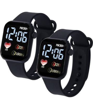 Cosmic Black Dial Digital Boys Watch ( Pack Of 2 )