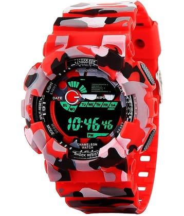 DECLASSE - Red Silicon Digital Men's Watch