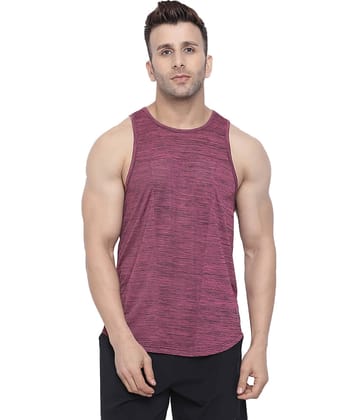Chkokko Pack of 1 Polyester Sleeveless vest For Men ( Magenta )