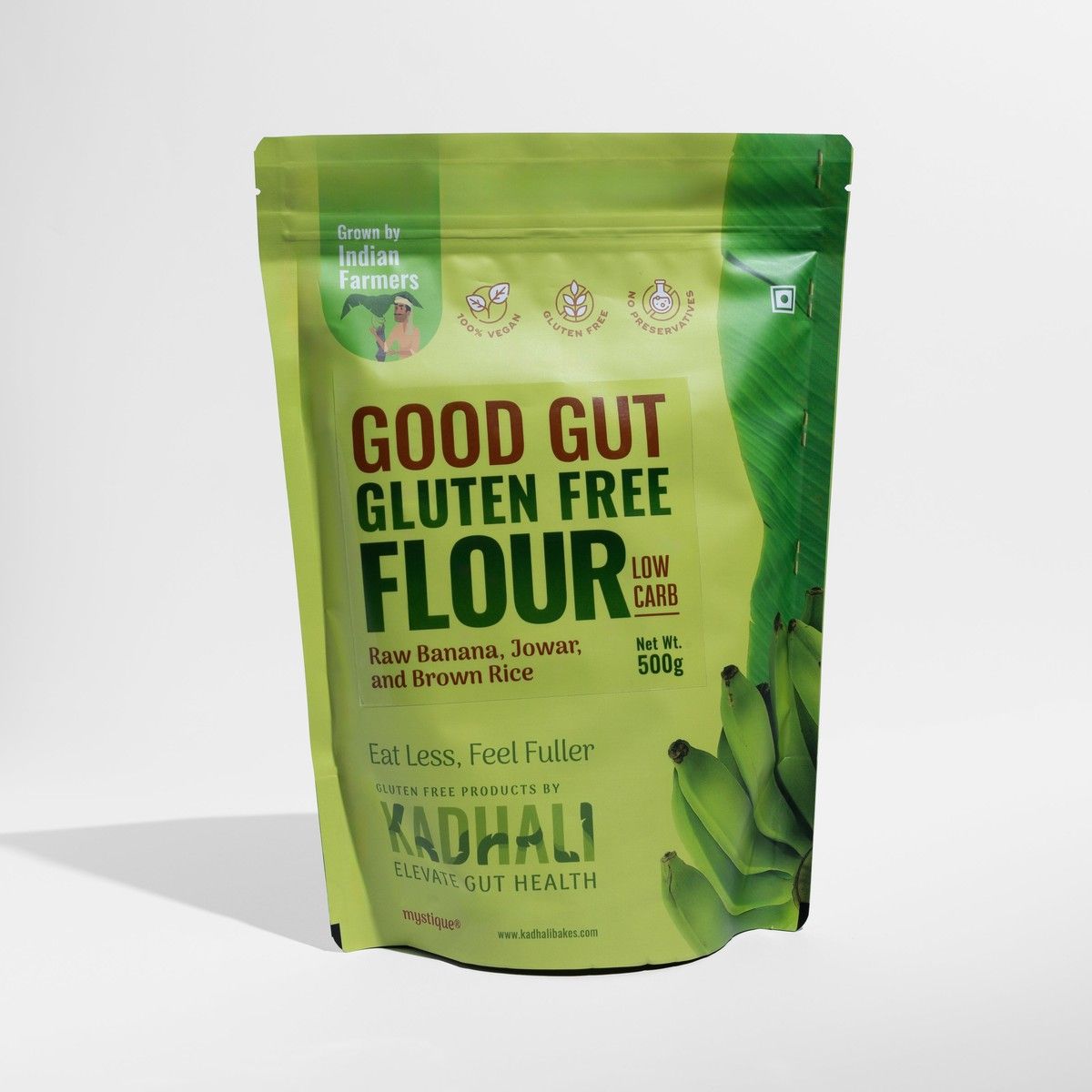 Kadhali Good Gut Multigrain Flour (500g) | Low Carb & Bloat-Free | Rotis, Pancakes & Baking
