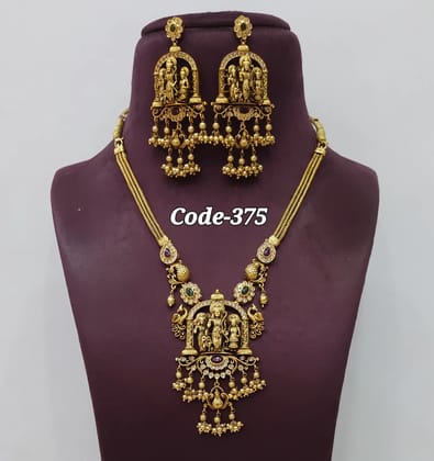 Exquisite VIMALA Jewellery Set 18K Gold Plated Necklace and Earring Set