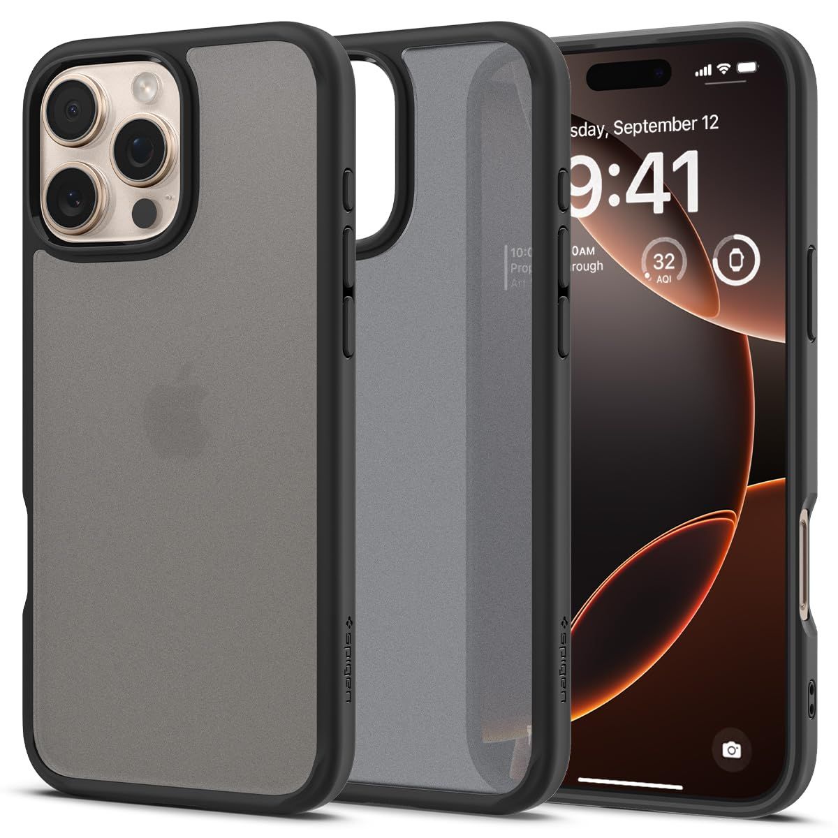 Spigen Ultra Hybrid Back Cover Case Compatible with iPhone 16 Pro (TPU + Poly Carbonate | Frost Black) Spigen Ultra Hybrid Back Cover Case Compatible with iPhone 16 Pro (TPU + Poly Carbonate | Frost Black) - Frost Black / iPhone 16 Pro