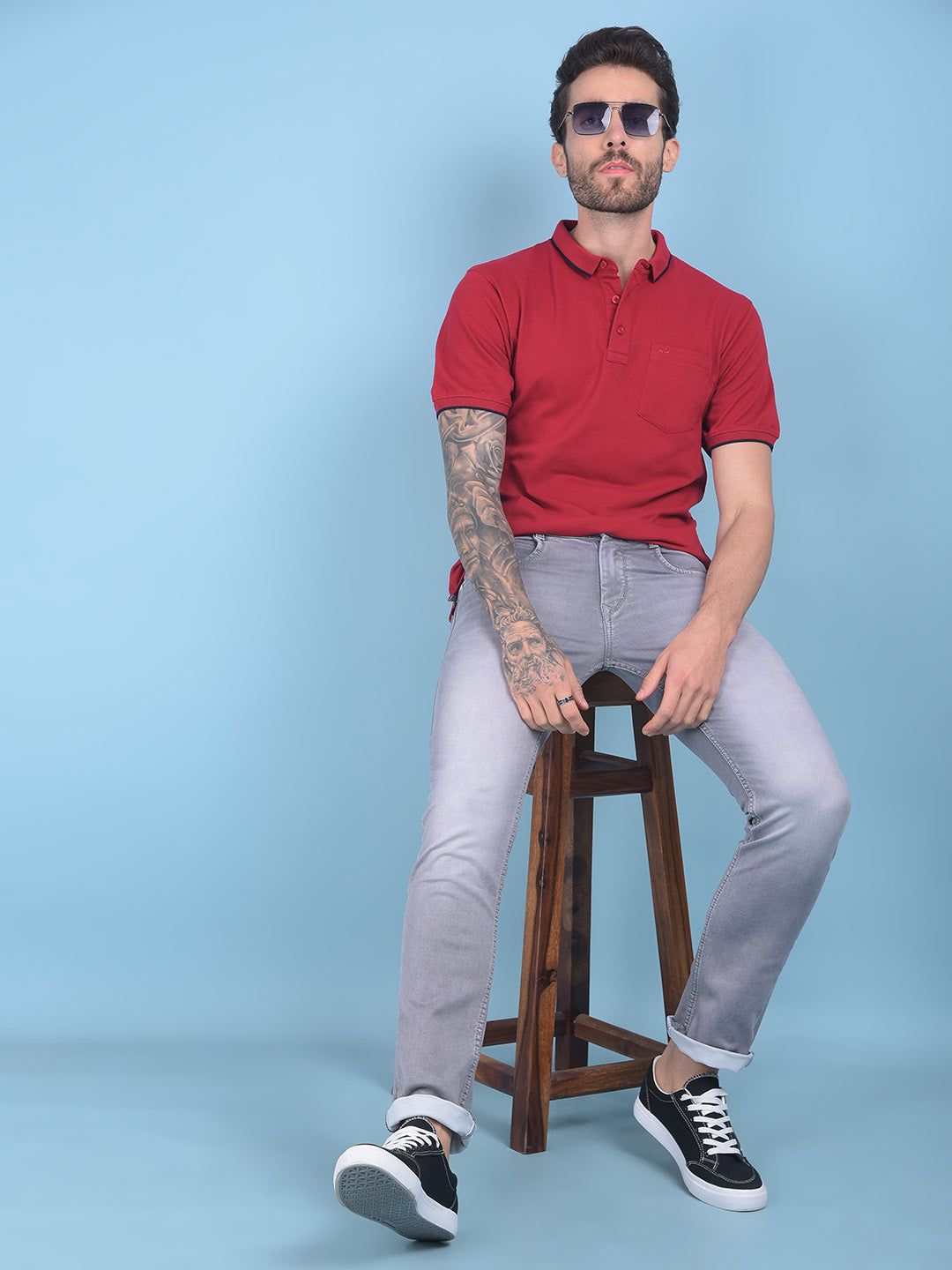 Maroon T-Shirt-M / Maroon