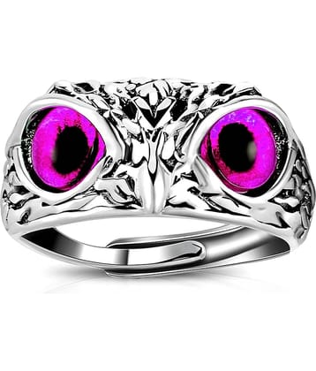 Owl Eye Ring For Men Girls Silver Ring For Boys Adjustable Stylish men Jewellery