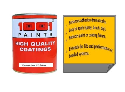 1001 Polypropylene (PP) Primer I Plastic Primer I To promote Adhesion on multiplastic surfaces Like helmet, bumper and other acrylic & fiber parts - 1 Ltr.