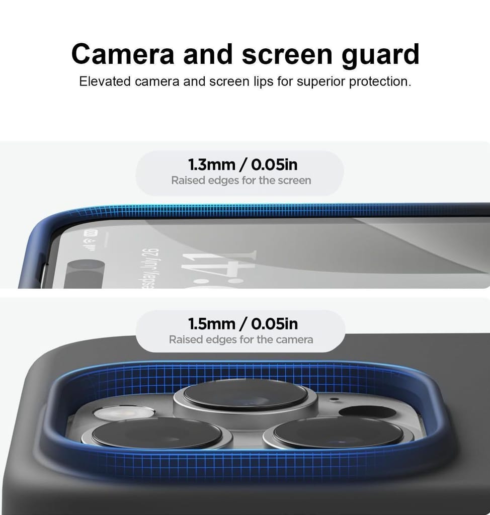 LIRAMARK Liquid Silicone Soft Back Cover Case for Apple iPhone 16 Pro