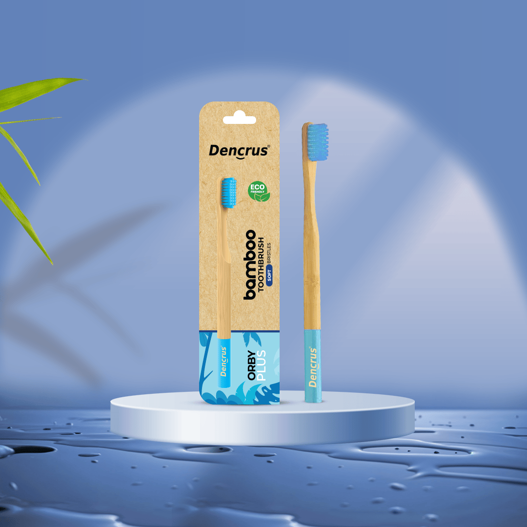 Orby Plus Bamboo Toothbrush – Extra Soft Bristles & Gum Care-Blue