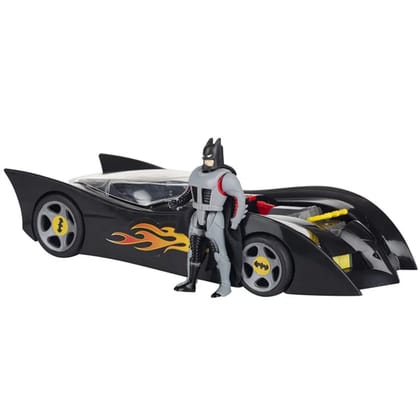 Funskool Batmobile – Big Size Superhero Toy Car with Manual Missile Launcher | Includes Free 4-Inch Batman Figure | Multicolor | Age 4+