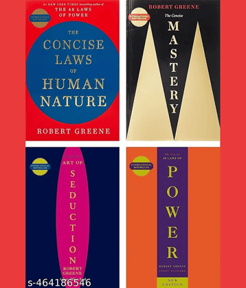 Robert Greene 4 Books Set: Human Nature, Mastery, 48 Laws of Power, Art of Seduction