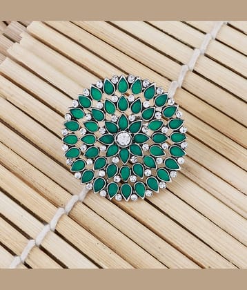 Classic Fancy Look Adjustable Silver Tone Finger Ring For Women And Girl