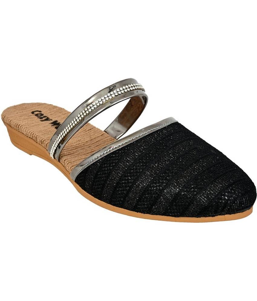Cozy Wear Black Women's Mules