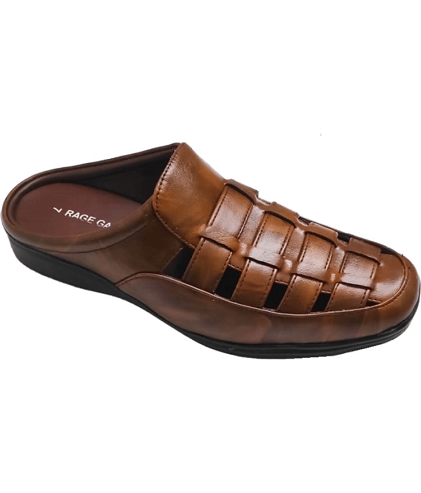 RAGE GAZE - Brown Men's Sandals
