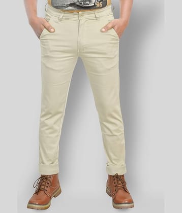 plounge - Off White Cotton Blend Regular Fit Men's Chinos (Pack of 1)