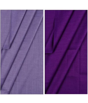 KUNDAN SULZ GWALIOR Purple Cotton Blend Unstitched Shirt pc