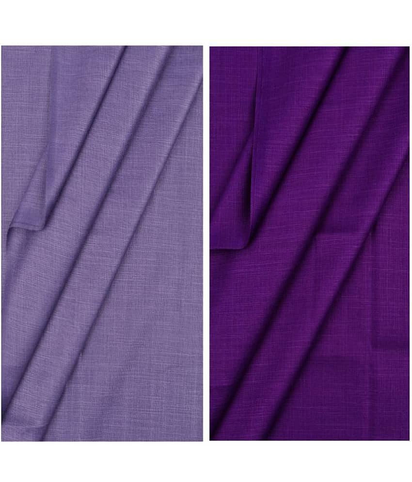 KUNDAN SULZ GWALIOR Purple Cotton Blend Unstitched Shirt pc