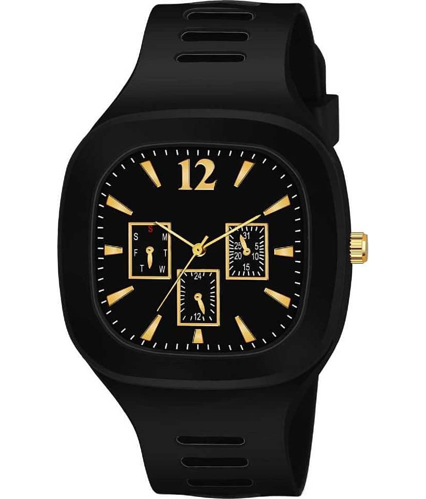 Renaissance Traders - Black PU Analog Men's Watch