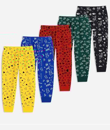 Trampoline Pack of 5 Boys Cotton Blend Trackpant ( Multicolor 1 )