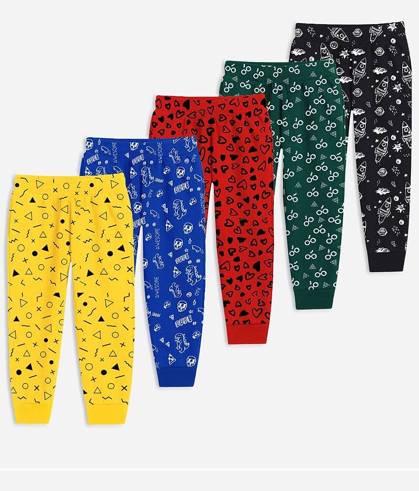 Trampoline Pack of 5 Boys Cotton Blend Trackpant ( Multicolor 1 )