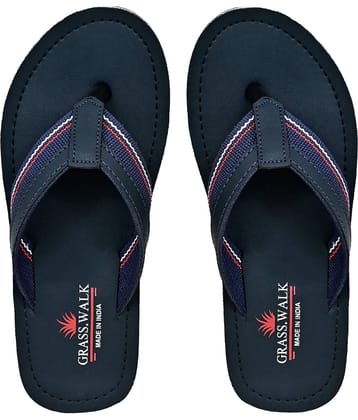 GRASS WALK - Navy Blue Men's Thong Flip Flop