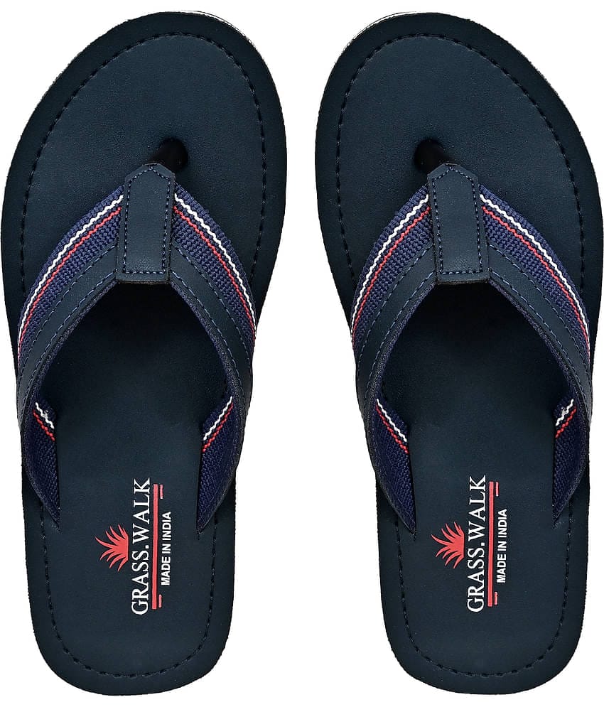 GRASS WALK - Navy Blue Men's Thong Flip Flop