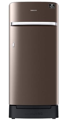 Samsung 189L 5 Star Inverter Direct-Cool Single Door Refrigerator Appliance (RR21C2H25DX/HL,Luxe Brown) Base Stand Drawer 2023 Model