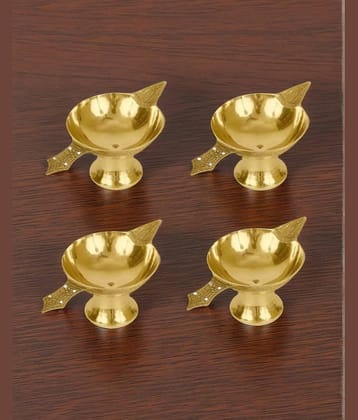 Spherulemuster Brass Table Diya - Pack of 4