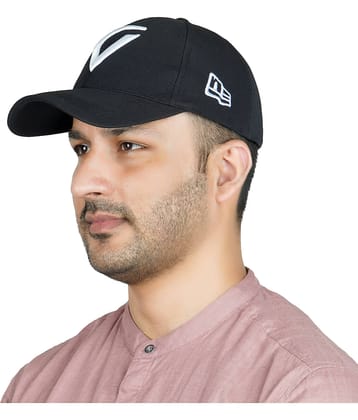 valdez Black Cotton Men's Cap ( Pack of 1 )