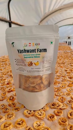 Yashwant Farm Natural Solar Dried Banana Slices (200g) | Nutrient-Rich Healthy Snack | Ready-to-Eat