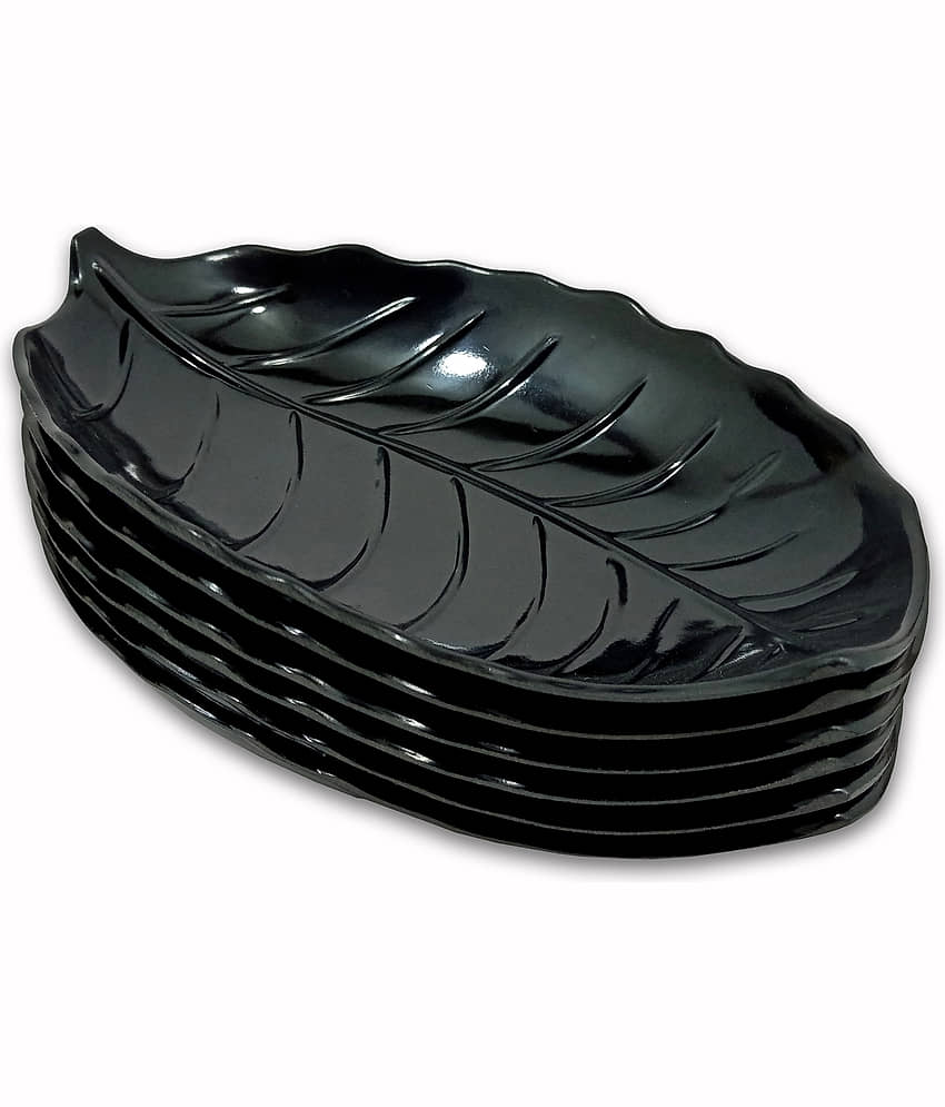 Inpro 6 Pcs Melamine Black Platter