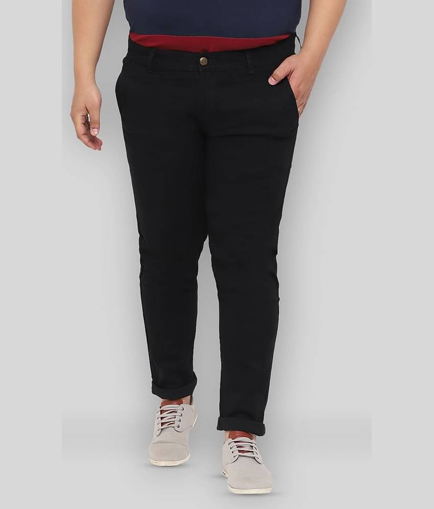 Urbano Plus - Black Cotton Blend Regular Fit Men's Jeans ( Pack of 1 )