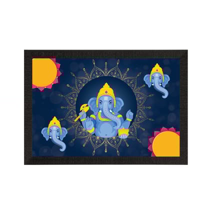 Lord Ganesha Satin Matt Texture UV Art Painting