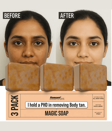 Sonavi Skin Whitening GHARSOAP Soap for All Skin Type ( Pack of 3 )