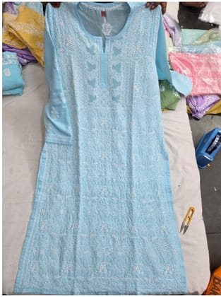 Kurti Voile Cotton Front Jaal