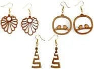 Handmade Wooden Earrings - Nature-Inspired and Unique Designs