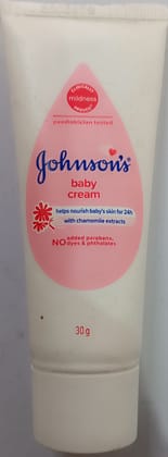 Johnson baby cream helps nourish baby skin for 24h with chamomile extracts 30g