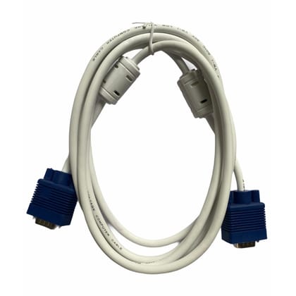 VGA Cable Male to Male 3 Yards Supports PC, Monitor, TV, LCD-LED, Plasma, Projector, TFT (White)