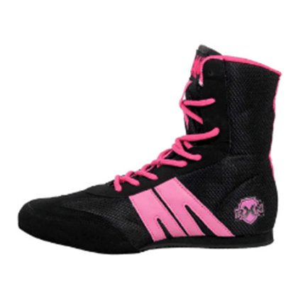 RXN Gold Medal Boxing Shoes (Black/Pink)-3