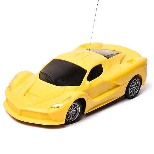 Braintastic Rechargeable Remote Control Racing Car High Speed Racing Sports Car with LED Headlights 1: 18 Scale Fast RC Vehicle Toy for Kids 6+ Years (Random Color)