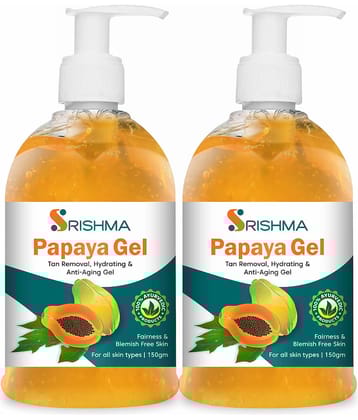 Srishma Papaya Gel for Helps Reduce Wrinkles & Acne Breakouts 150 gm each (Pack of 2)