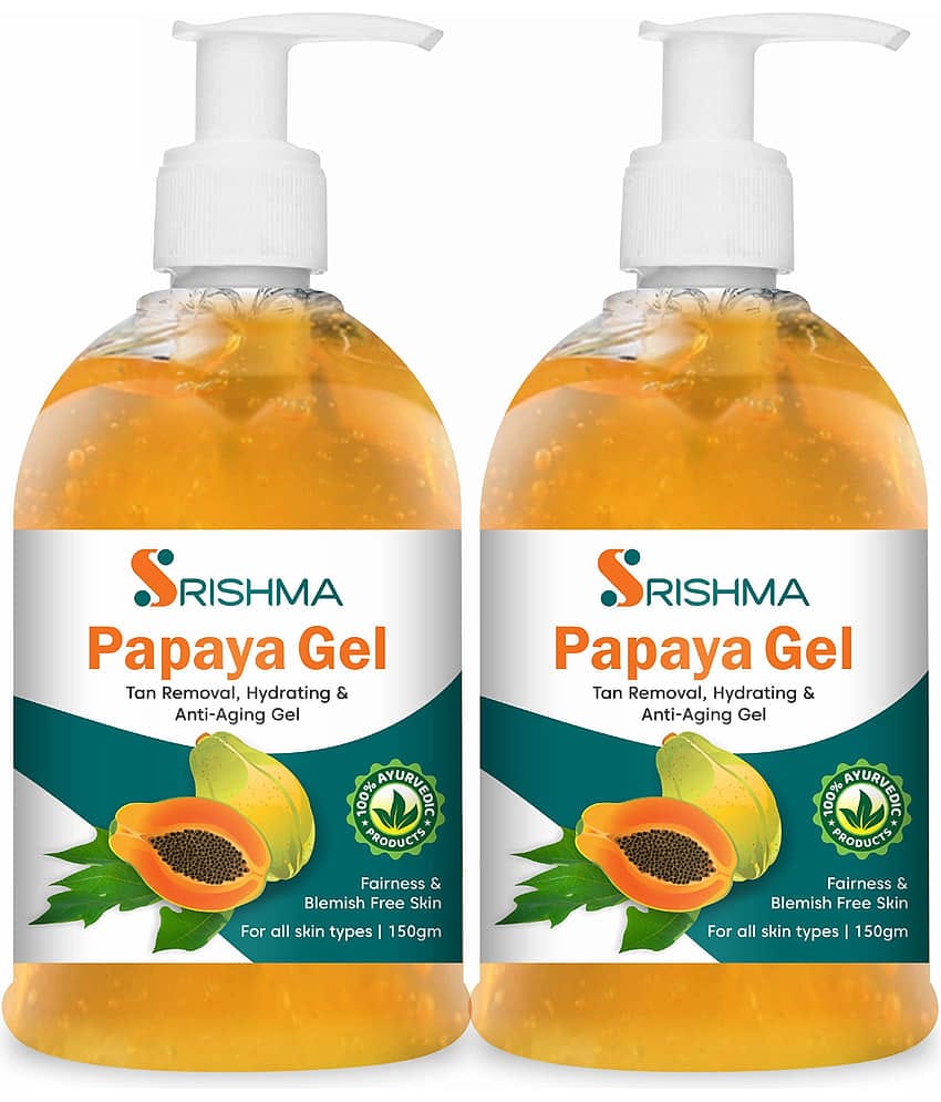 Srishma Papaya Gel for Helps Reduce Wrinkles & Acne Breakouts 150 gm each (Pack of 2)