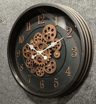 Royal Metal Gear Mechanical Clock Style 55-Antique / Dia: 16 inch / Metal