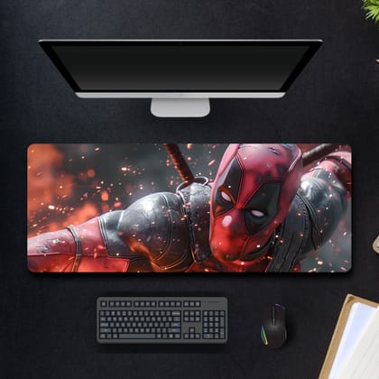 Deadpool Mouse Pad (31 X 12 Inches) - Gaming Mouse Pad | Rubber Base Desk Mat
