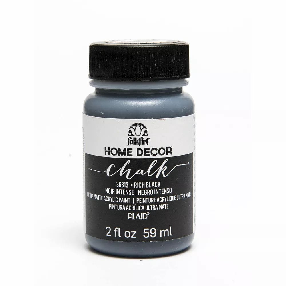 FolkArt Home Decor Chalk Paint - Rich Black 2 oz