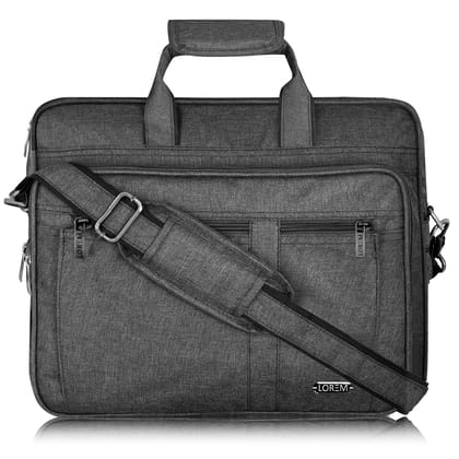 Grey Color Linen 28L Laptop Messenger Bag For Men BG65