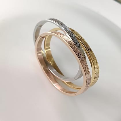 Set of Three Stainless Steel Unisex Kada- STKD 4155