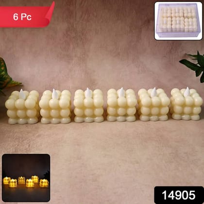 Decorative LED Bubble Candles (6 Pcs or Set)