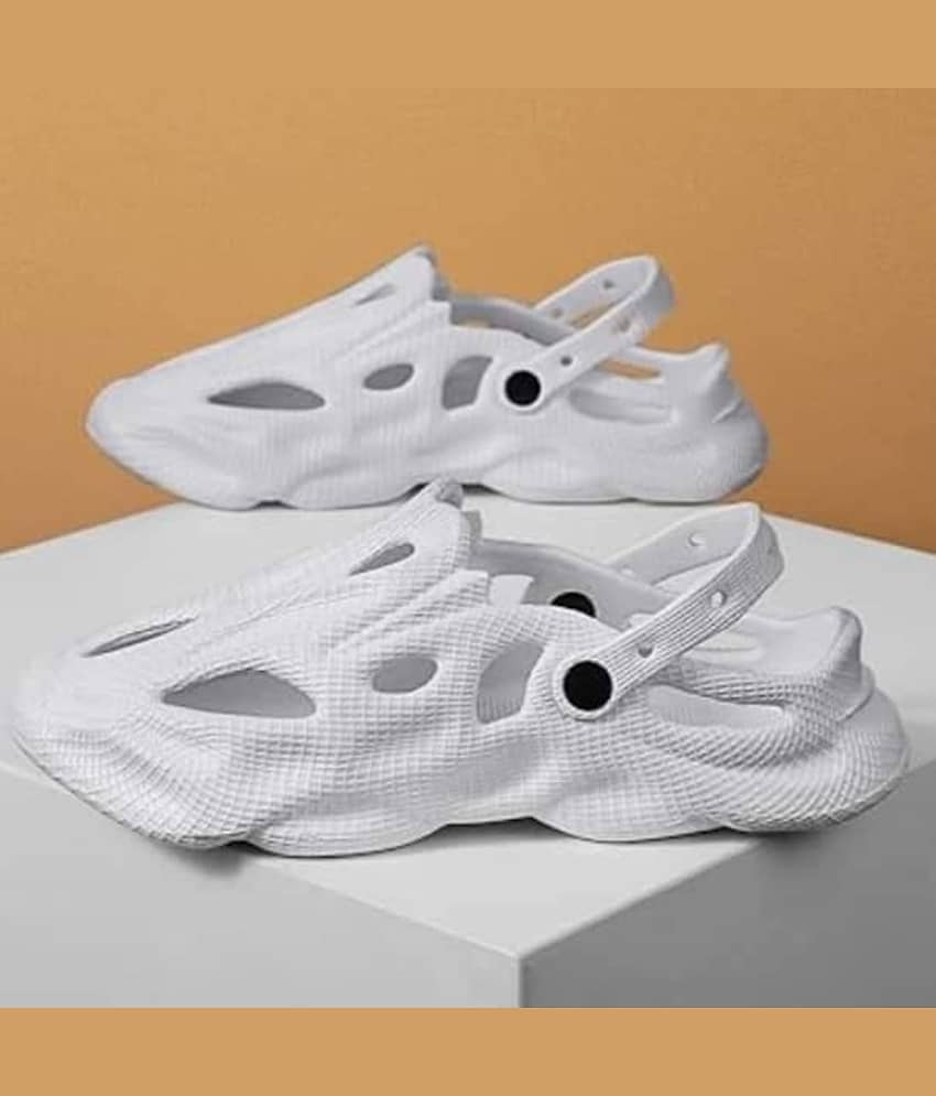 Style Height - White Men's Clogs