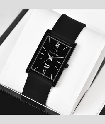 CHARLIEKEEN Black Silicon Analog Men's Watch