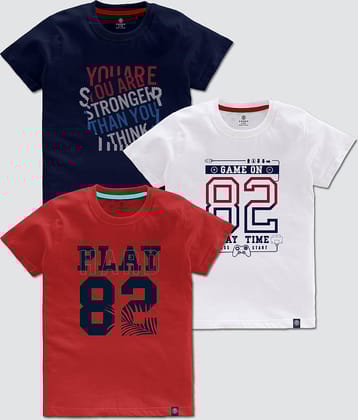 CODEZ Pack of 1 Boys Cotton Blend T-Shirt ( Multi Color )