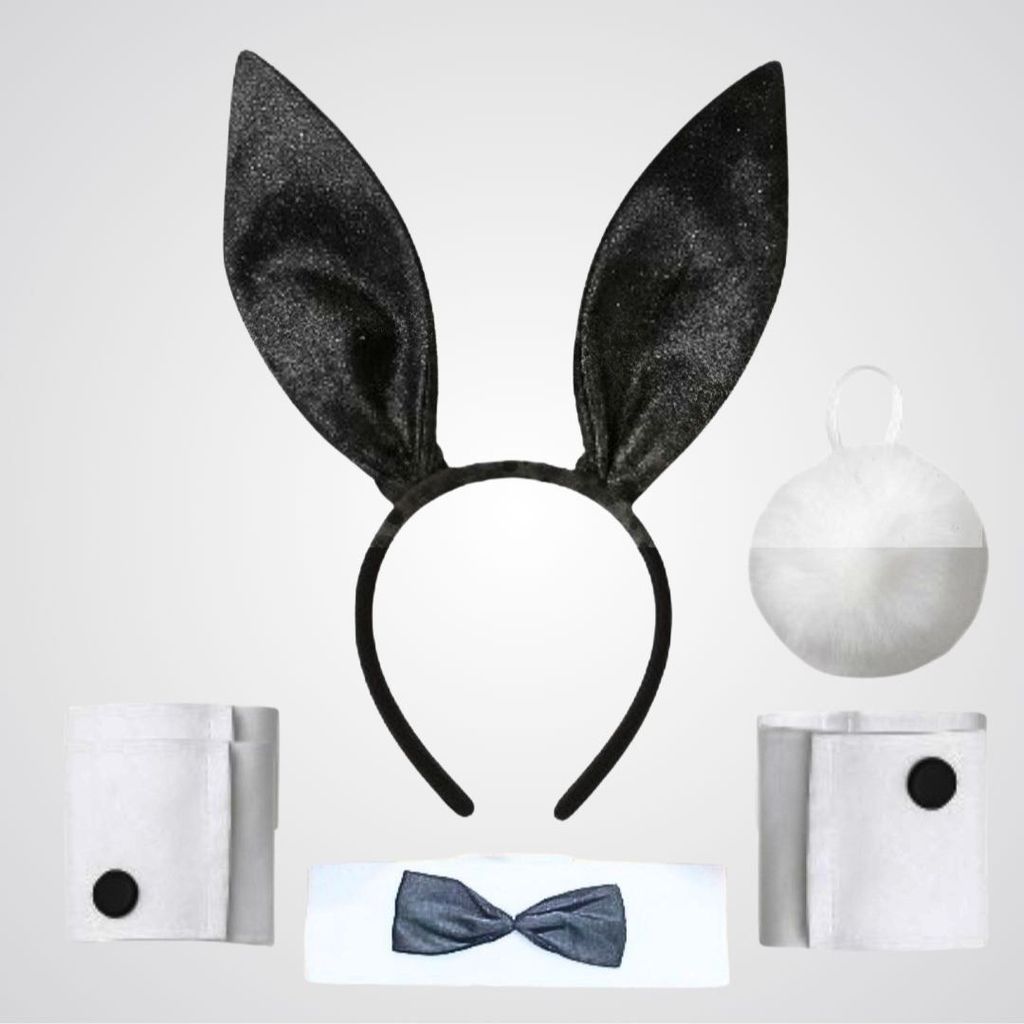 Notty Bunny Ears with Necktie & Tail Set - Set of 4 - Party and Festive Needs | Buy online on ZillyBuy
